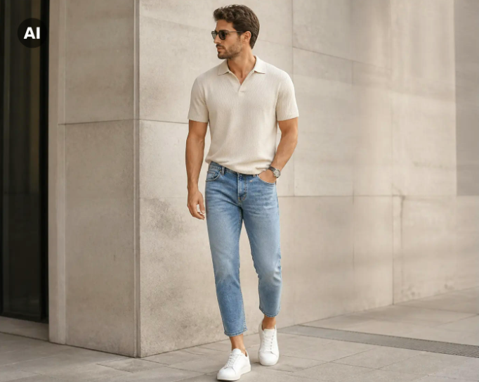 Cropped Jeans für Herren